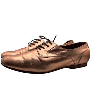 RACHEL COMEY Novak Rose Gold Leather Oxfords
